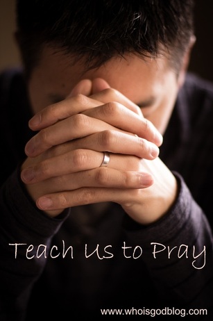 Praying the Lord's Prayer.